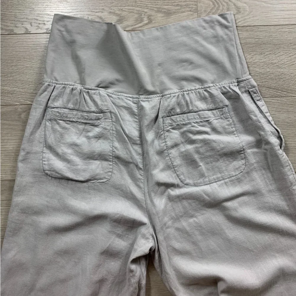 Anthropologie Hei Hei Grey Linen Wide Leg Pants - Picture 5 of 11